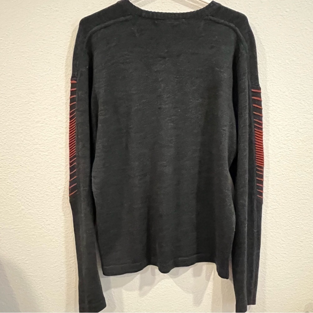 Smartwool Charcoal Gray With Rusty Red Stripes Si… - image 3